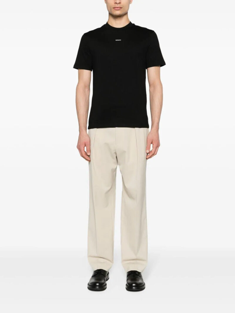 SANDRO  logo-embroidered cotton T-shirt