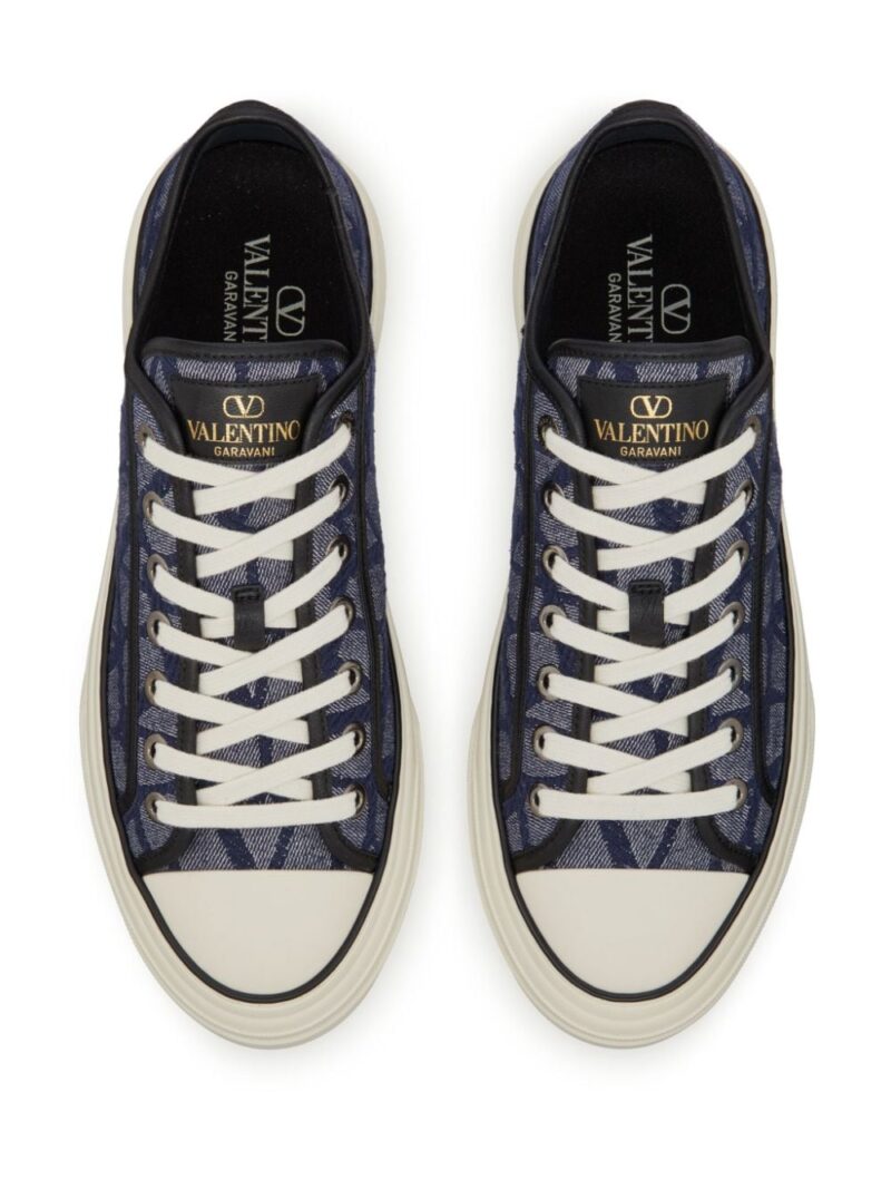 Valentino Garavani Toile Iconographe Totaloop denim-effect sneakers