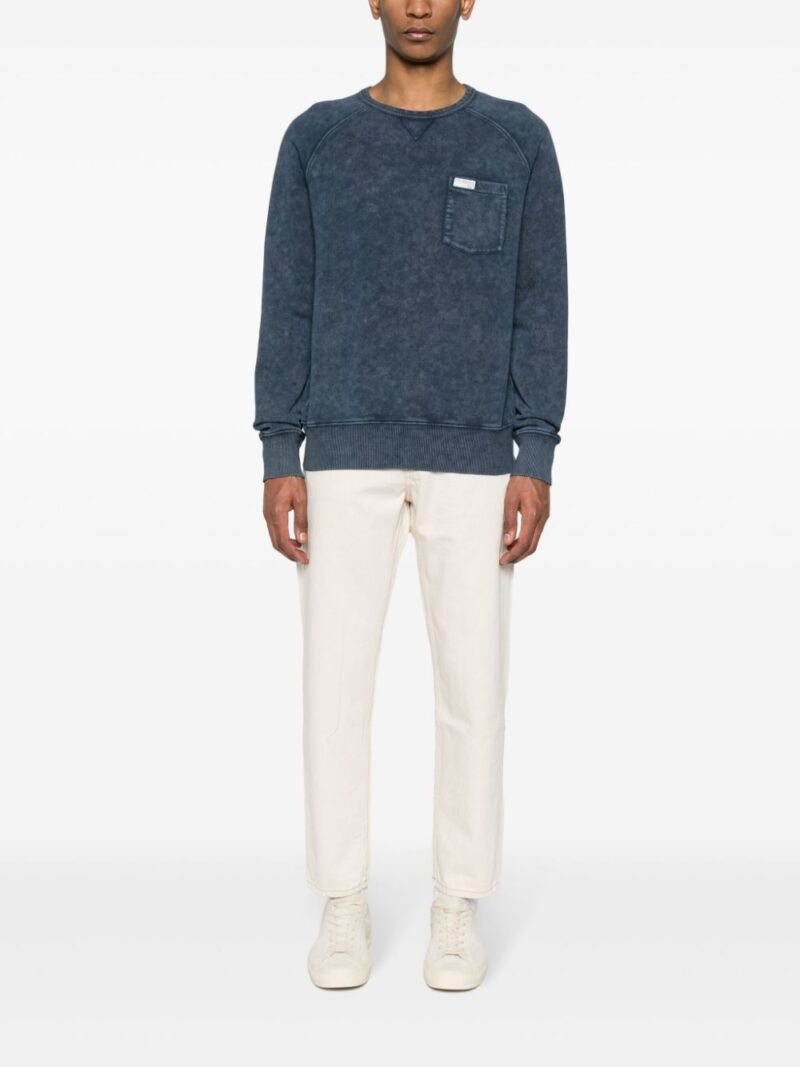 Fay logo-appliqué cotton sweatshirt