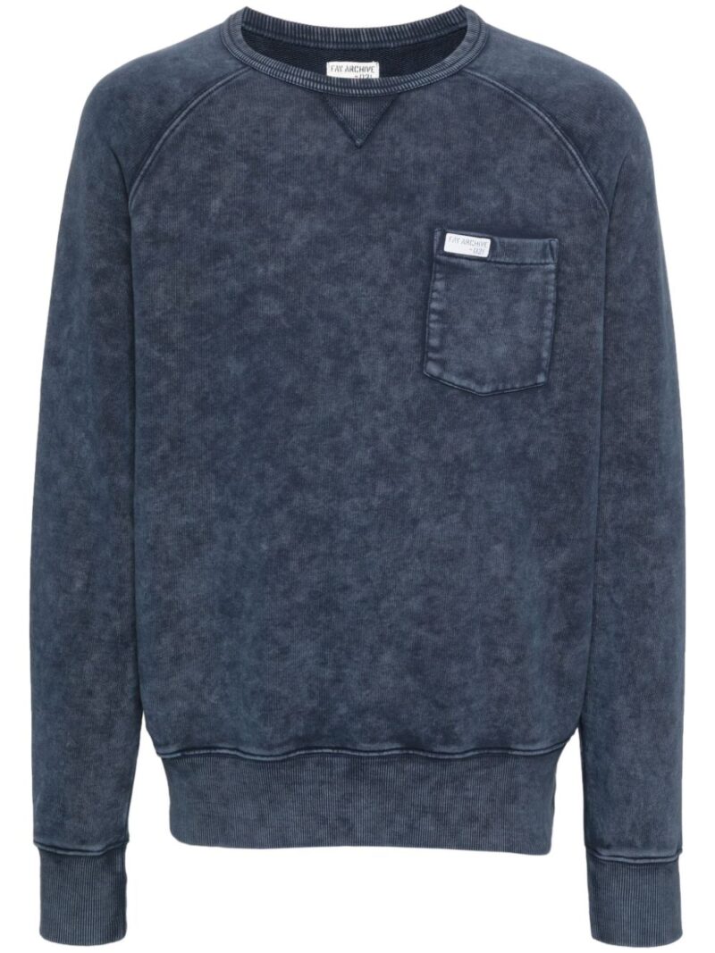 Fay  logo-appliqué cotton sweatshirt