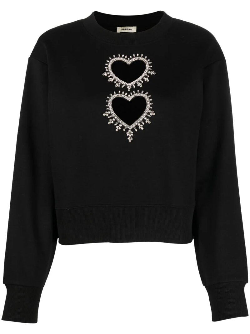 SANDRO  heart cut-out sweatshirt
