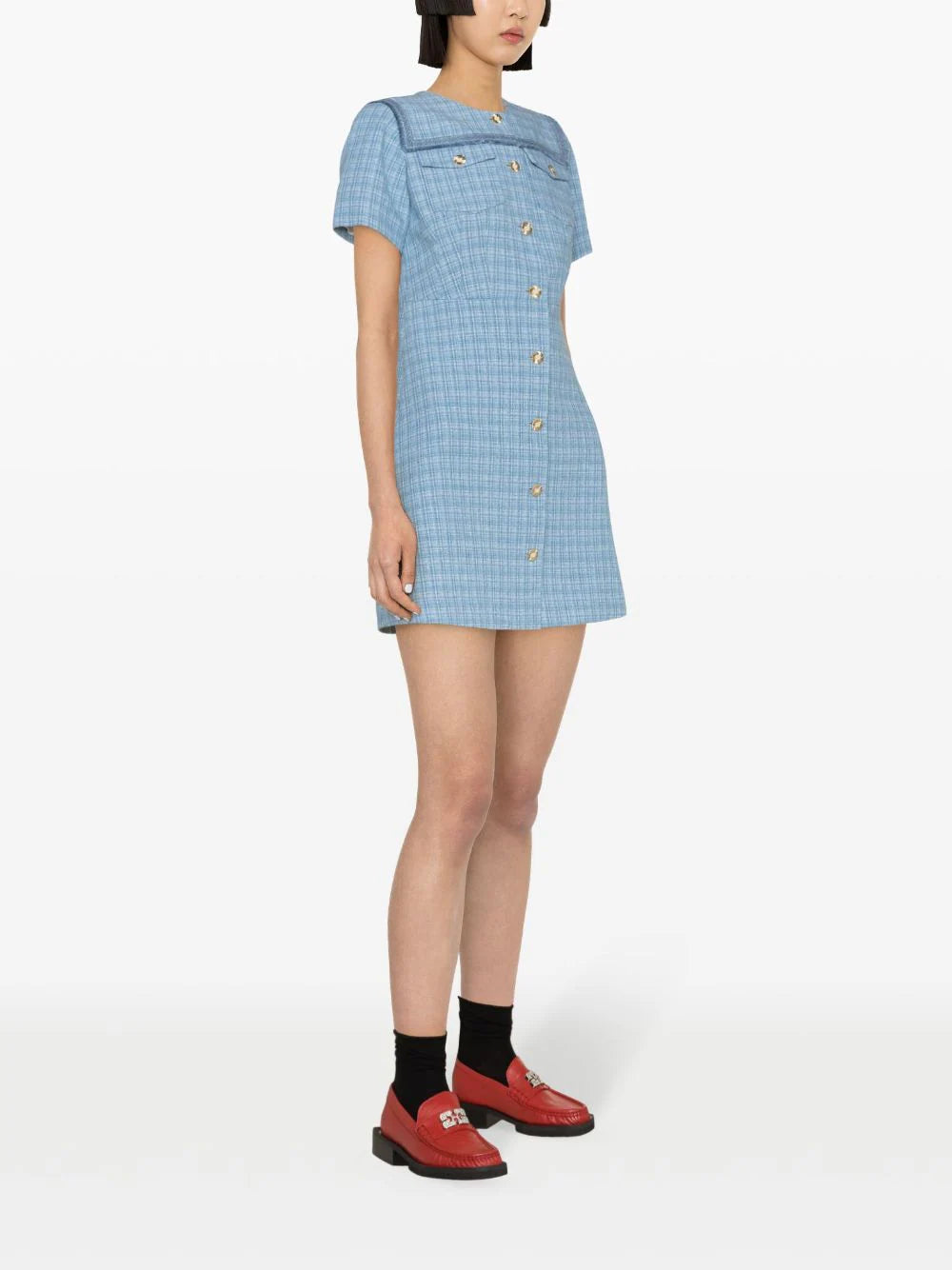 SANDRO button-up tweed dress - Image 2