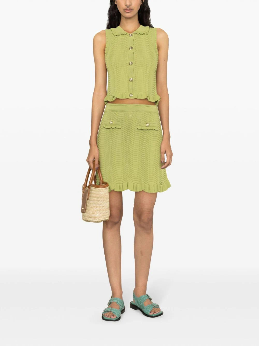 SANDRO crochet-knit miniskirt - Image 2