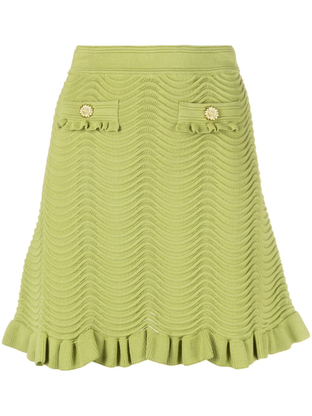 SANDRO crochet-knit miniskirt