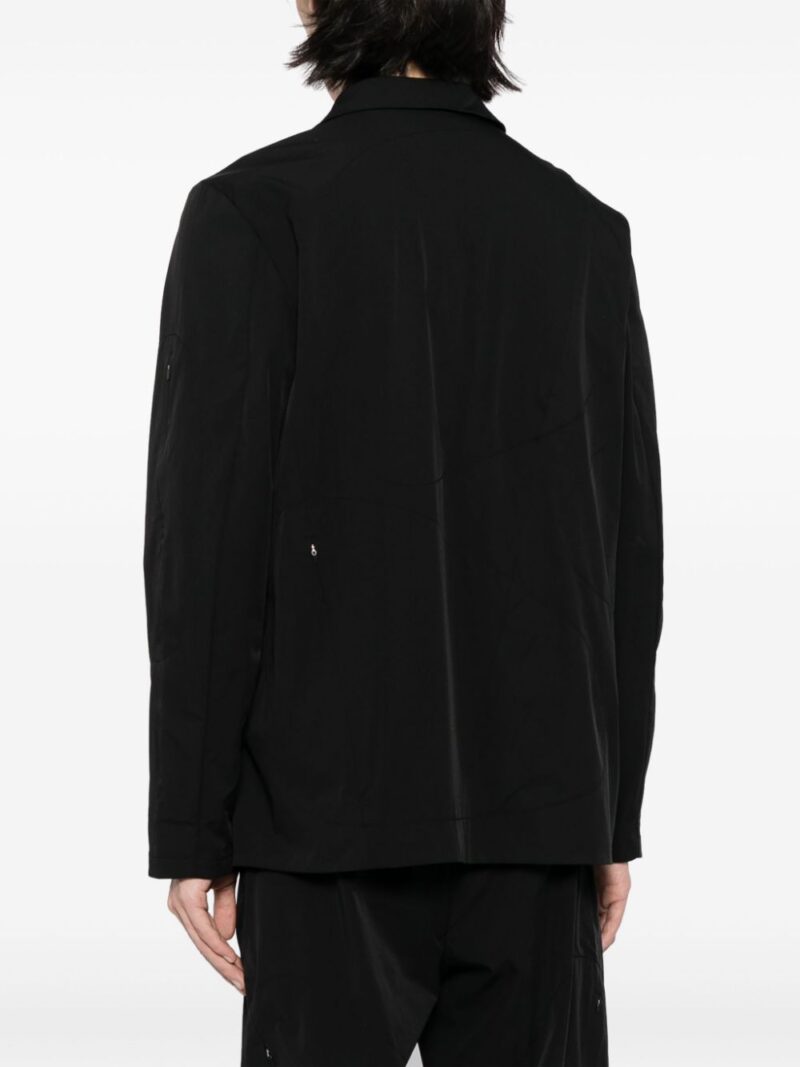 Post Archive Faction  zip-detail notched-collar shirt jacket