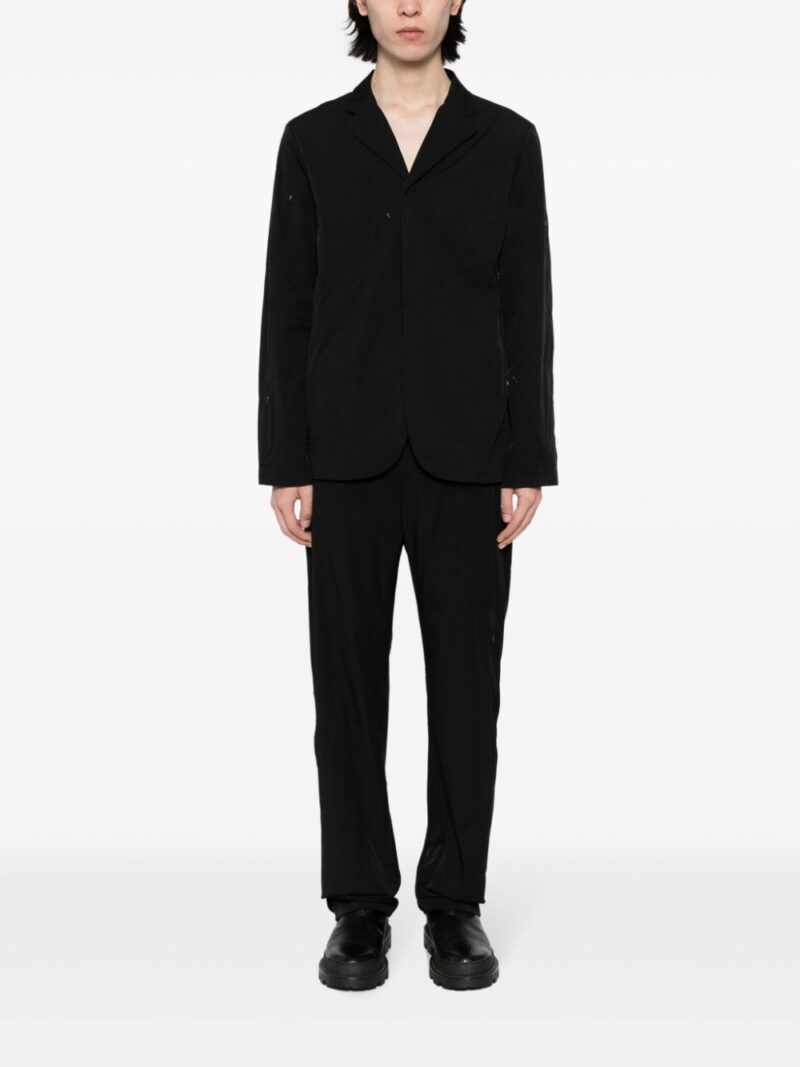 Post Archive Faction  zip-detail notched-collar shirt jacket