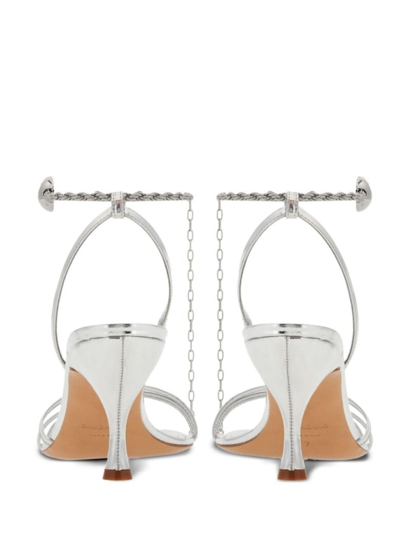 Ferragamo 70mm patent leather strappy sandals