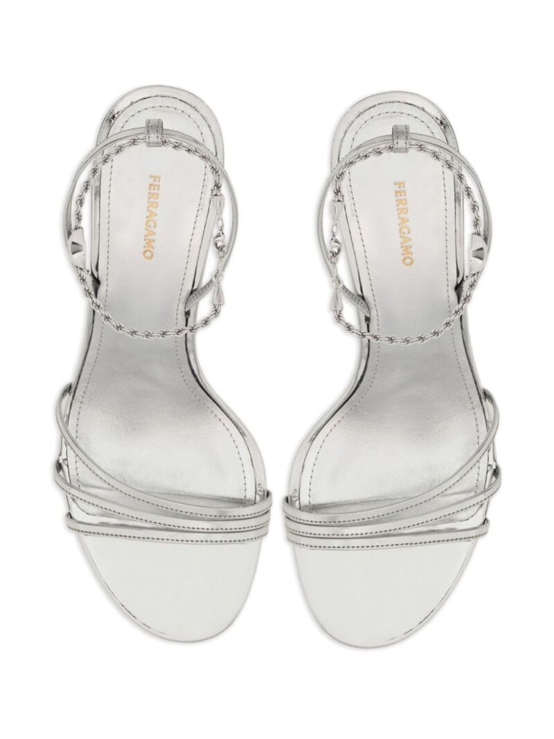 Ferragamo 70mm patent leather strappy sandals
