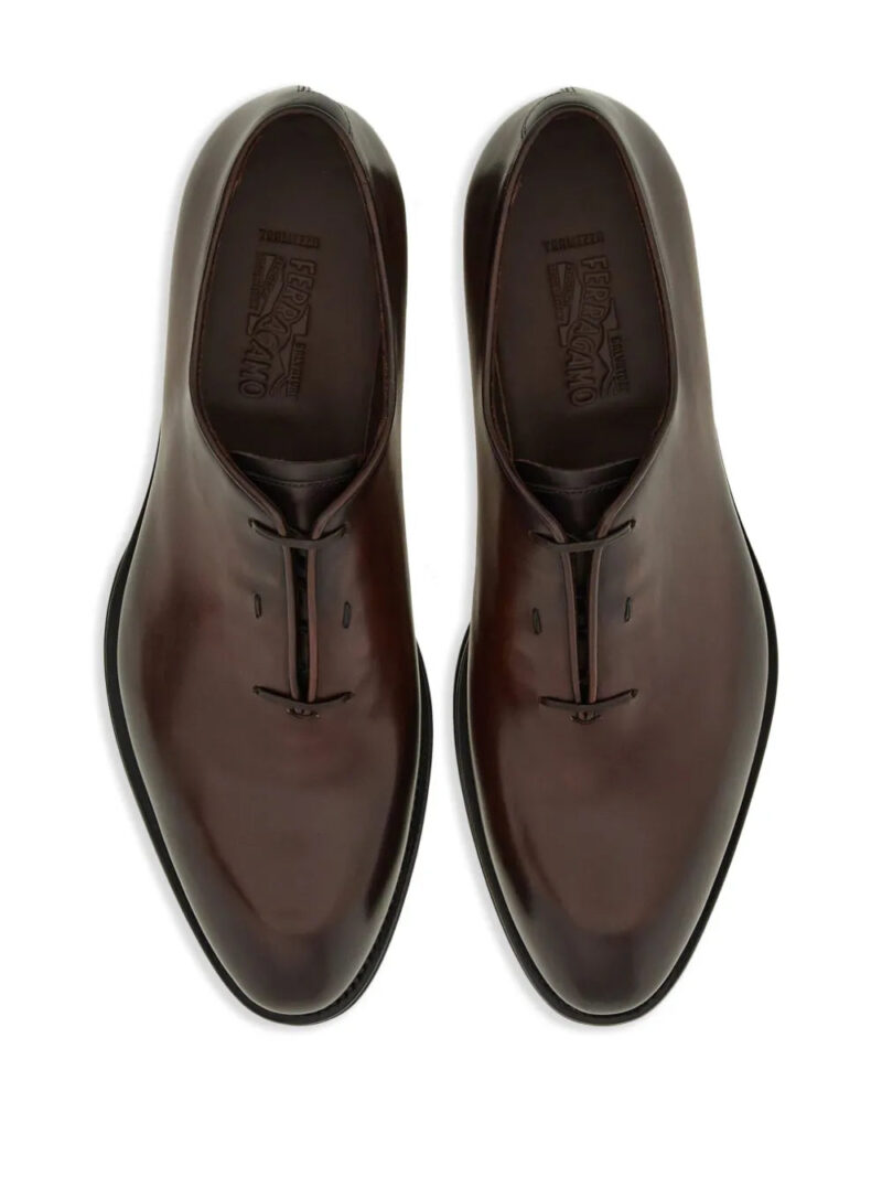 Ferragamo almond-toe leather oxford shoes