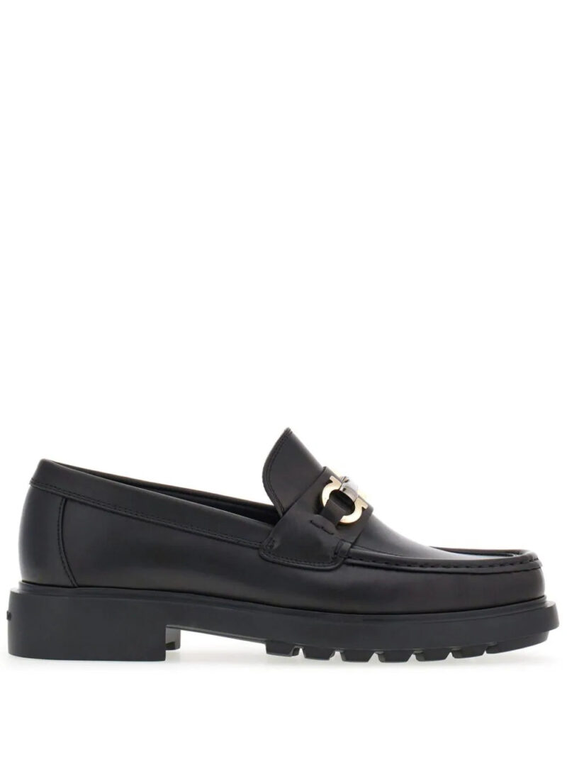 Ferragamo  Gancini-plaque leather loafers