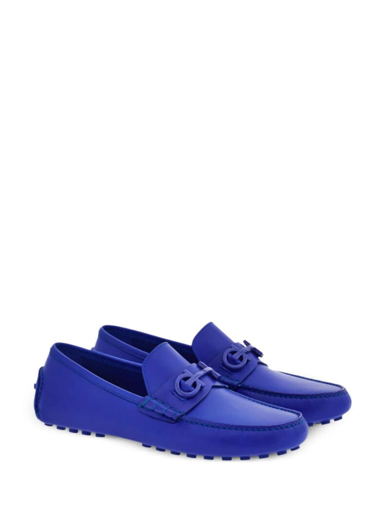 Ferragamo Driver Gancini-plaque leather loafers