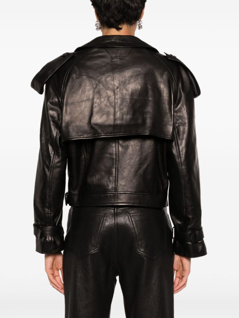 Salvatore Santoro  cropped leather trench jacket