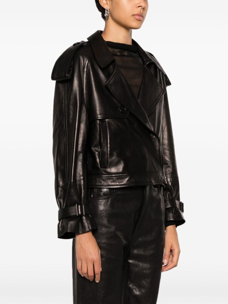 Salvatore Santoro  cropped leather trench jacket
