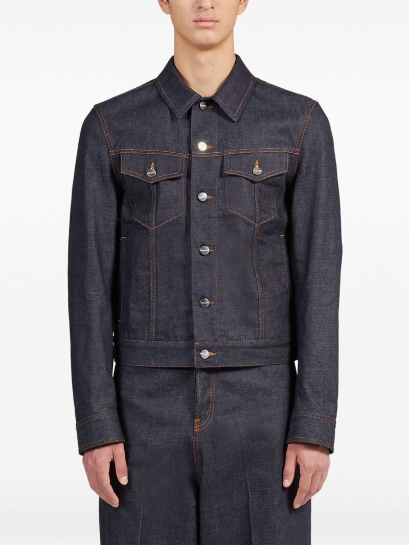 Ferragamo  logo-buttons cotton denim jacket