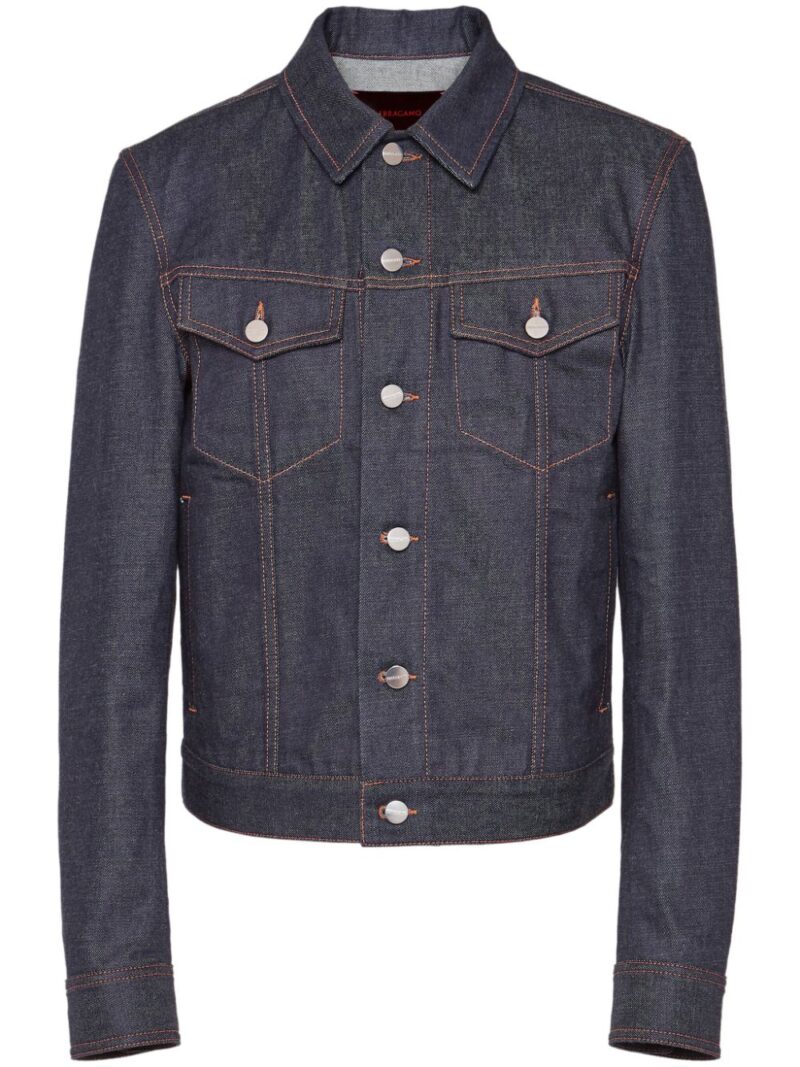 Ferragamo  logo-buttons cotton denim jacket
