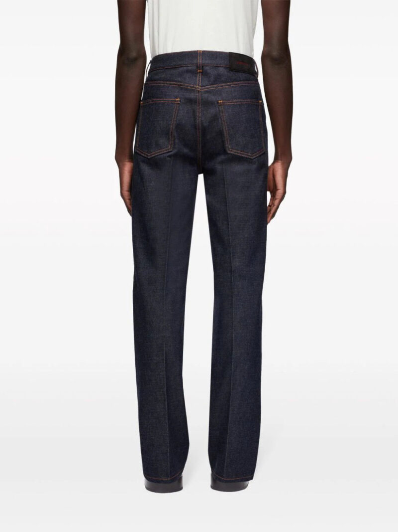 Ferragamo  logo-appliqué contrast-stitching straight-leg jeans