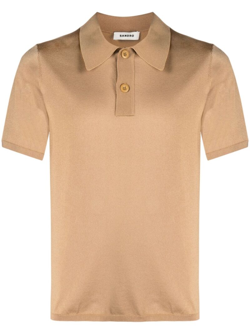 SANDRO  piqué-weave polo shirt