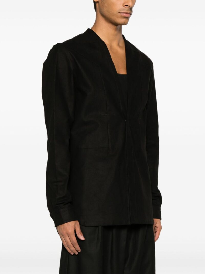 Rick Owens  Secret Larry V-neck shirt jacket