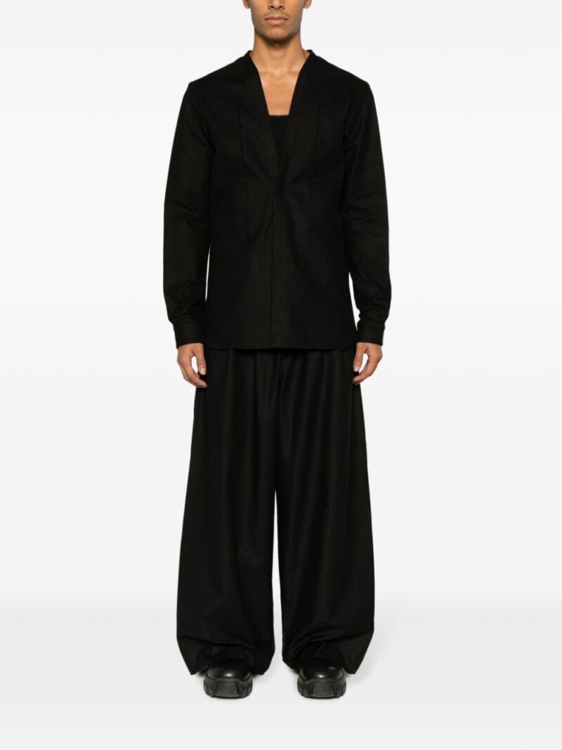 Rick Owens  Secret Larry V-neck shirt jacket