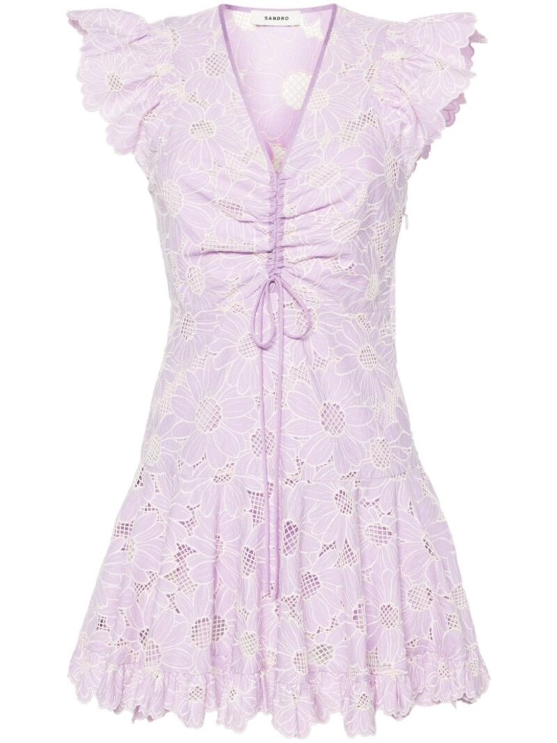 SANDRO  Danie broderie-anglaise dress