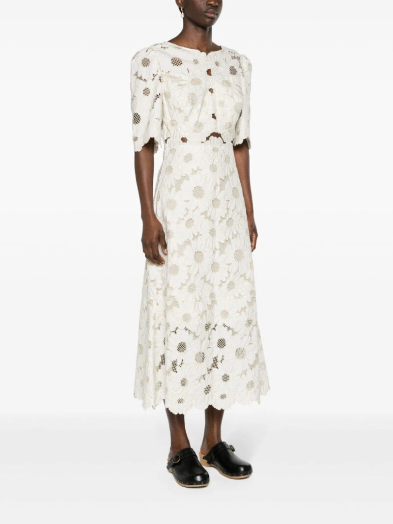 SANDRO  Daniela guipure-lace midi dress
