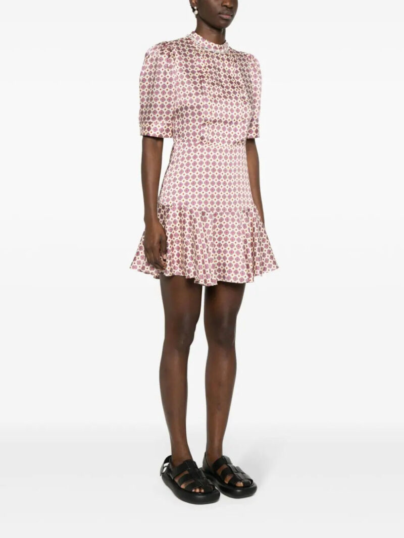 SANDRO geometric-pattern mini dress