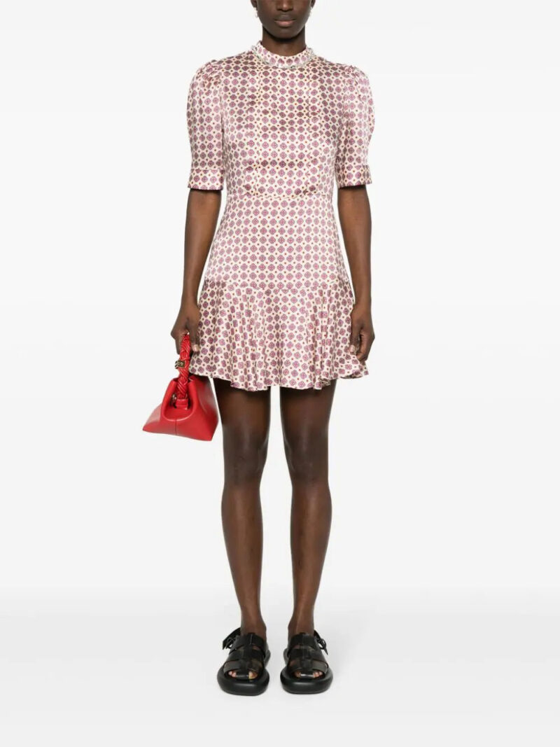 SANDRO geometric-pattern mini dress