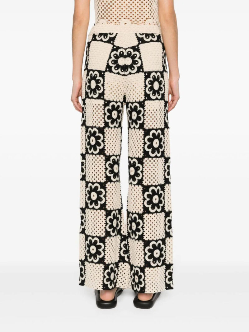 SANDRO  floral crochet trousers