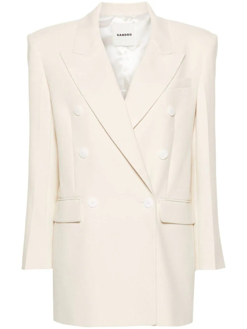 SANDRO  double-breasted twill blazer