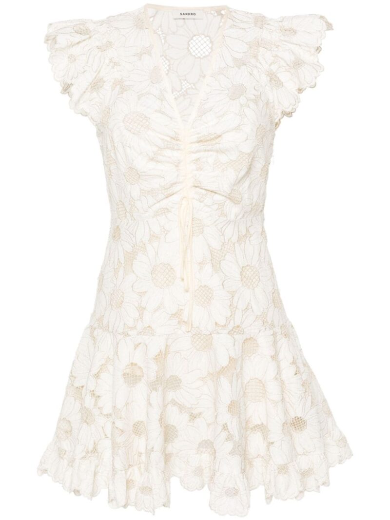 SANDRO  Danie broderie-anglaise dress