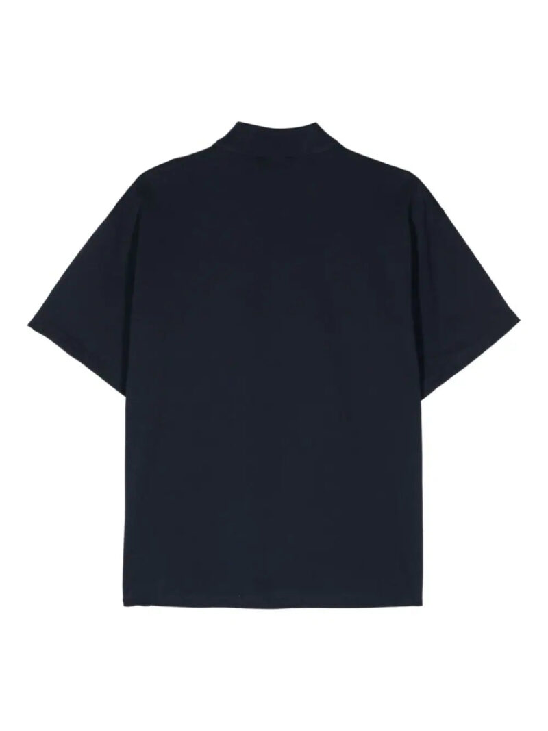 SANDRO floral-appliqué cotton polo shirt