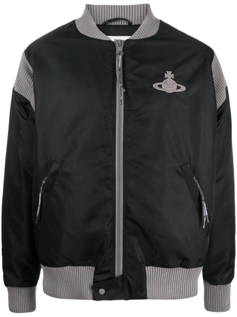 Vivienne Westwood  Orb-embroidered cotton bomber jacket