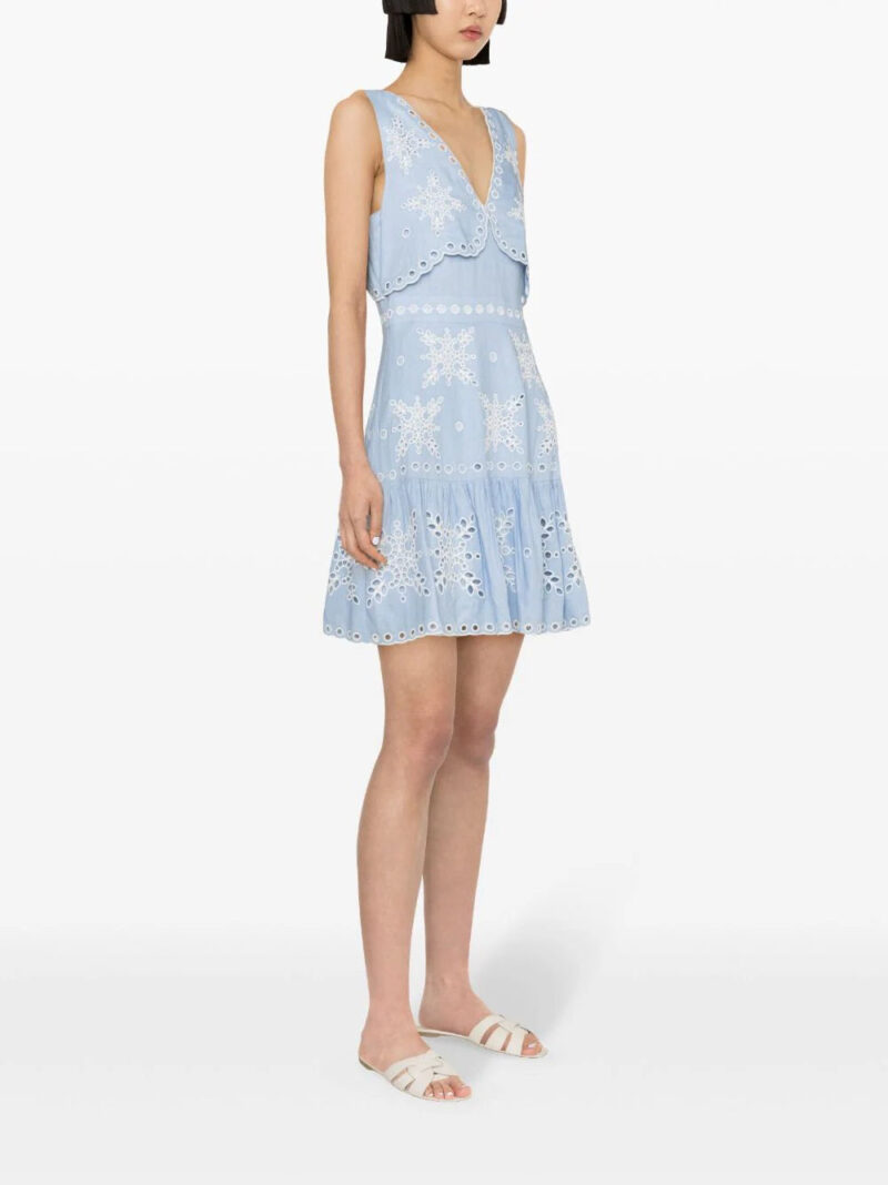SANDRO  Lio broderie-anglaise minidress