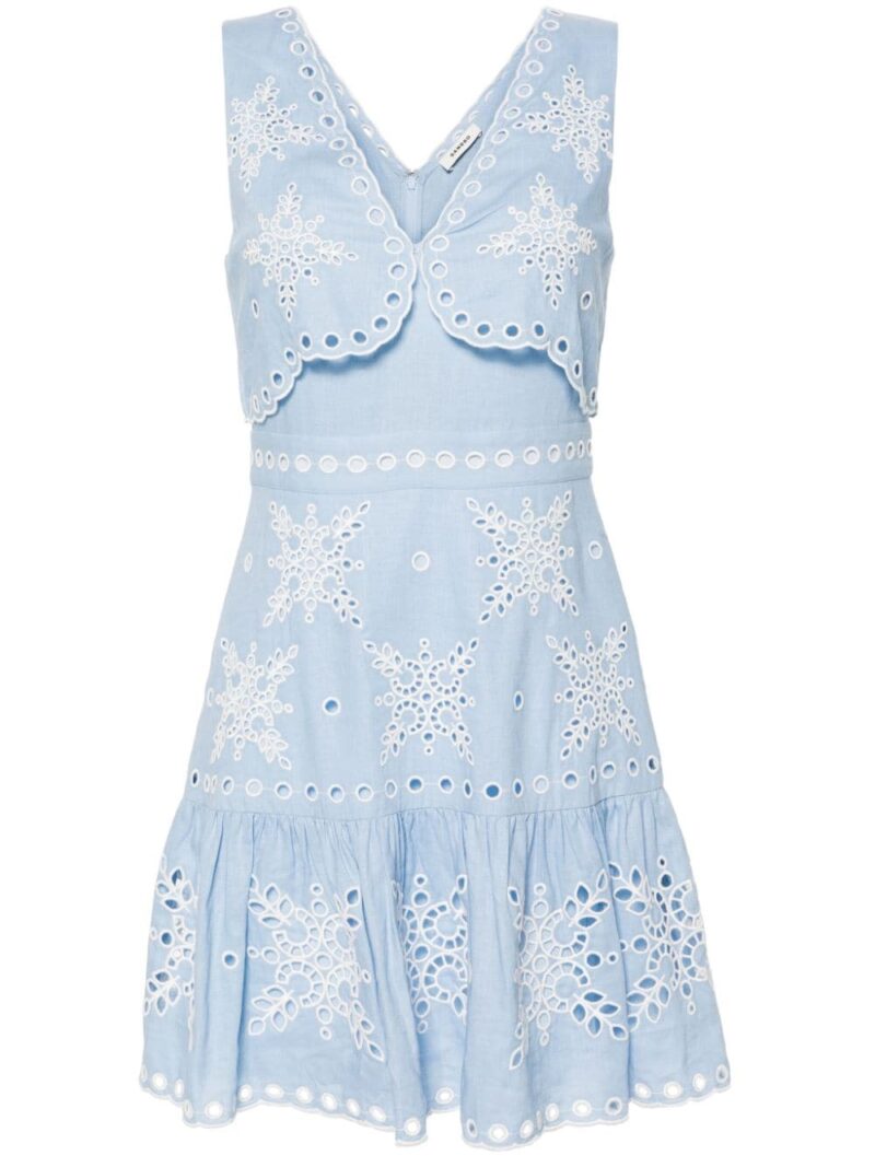 SANDRO  Lio broderie-anglaise minidress