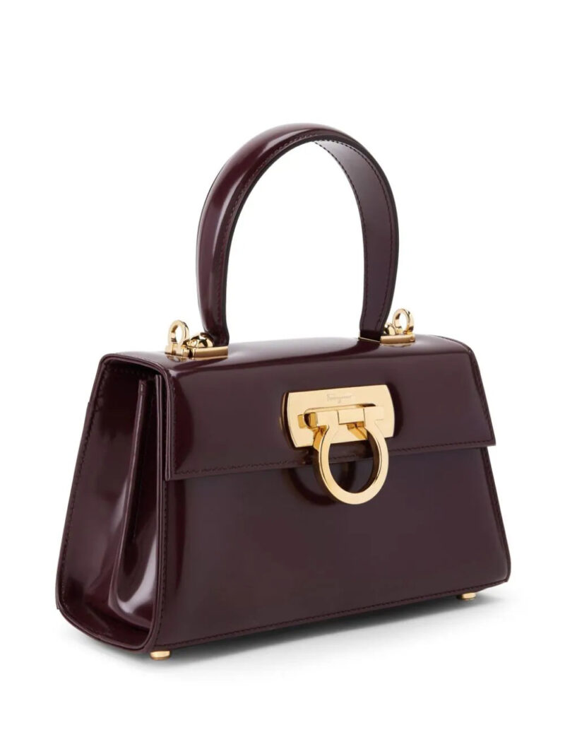 Ferragamo Gancini leather tote bag