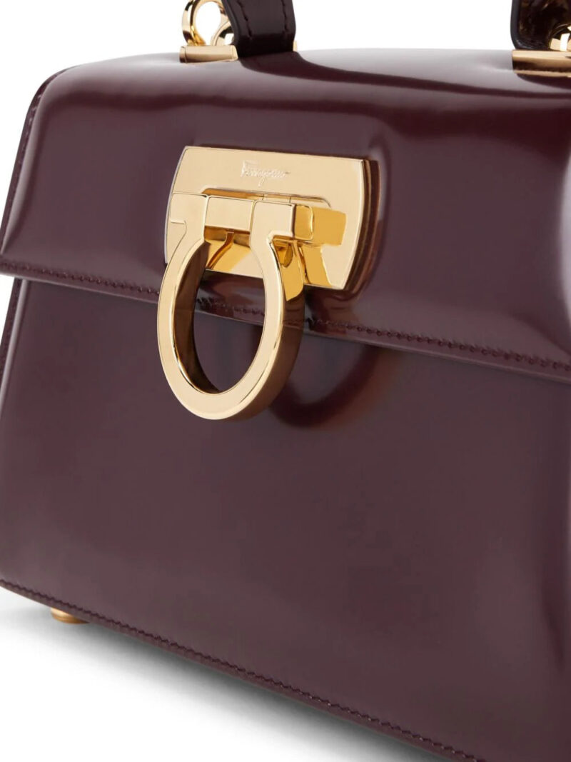 Ferragamo Gancini leather tote bag