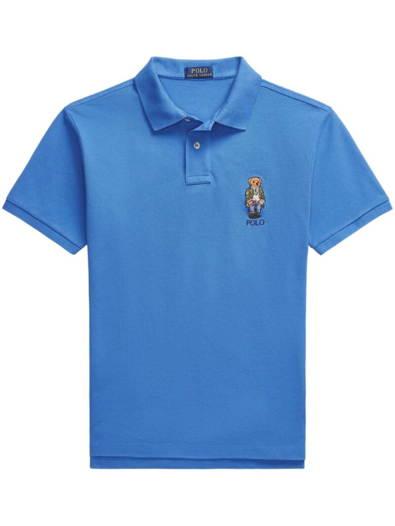 Polo Ralph Lauren  Polo Bear-embroidered cotton polo shirt