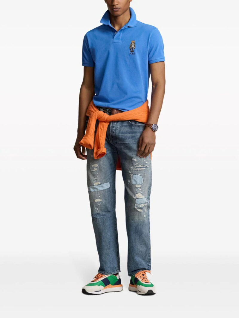Polo Ralph Lauren  Polo Bear-embroidered cotton polo shirt