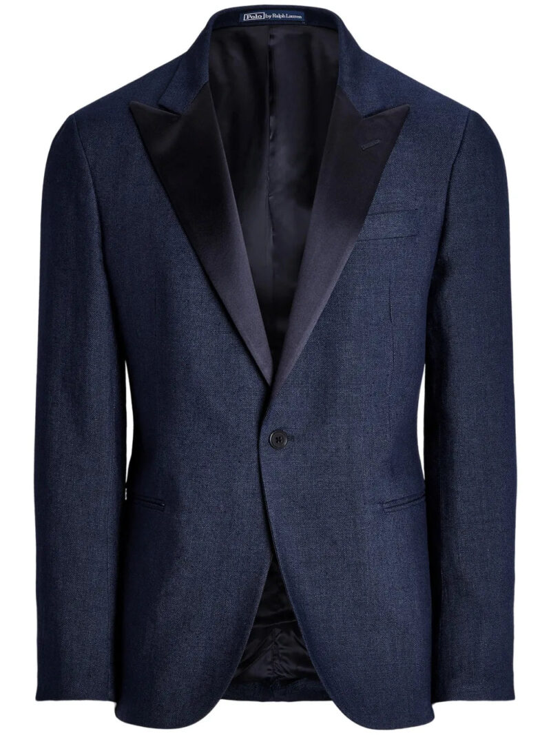 Polo Ralph Lauren  single-breasted linen tuxedo jacket