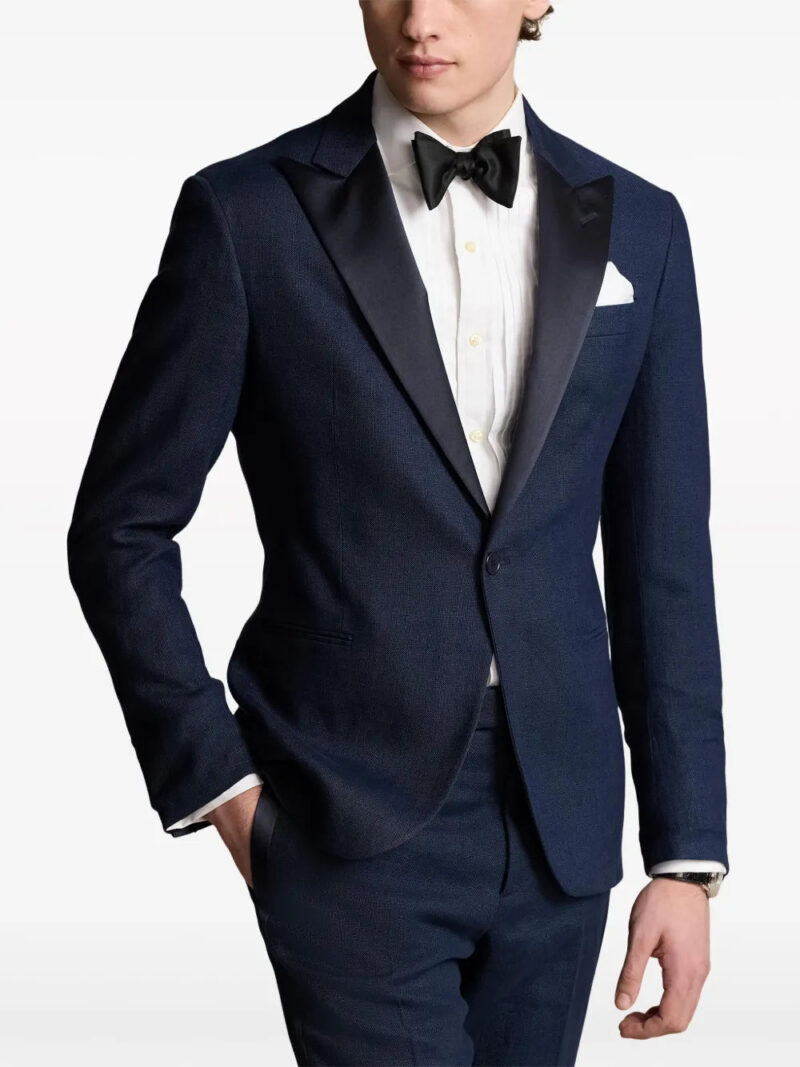 Polo Ralph Lauren  single-breasted linen tuxedo jacket