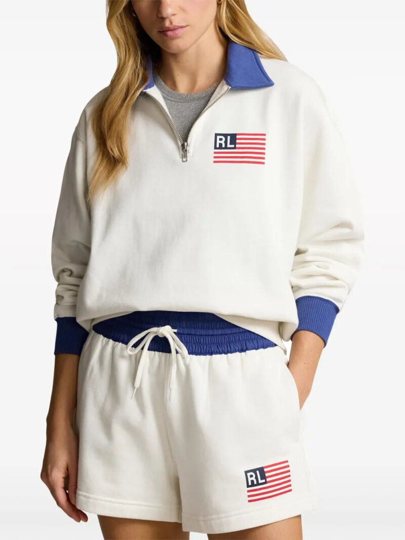 Polo Ralph Lauren  logo-print quarter-zip sweatshirt