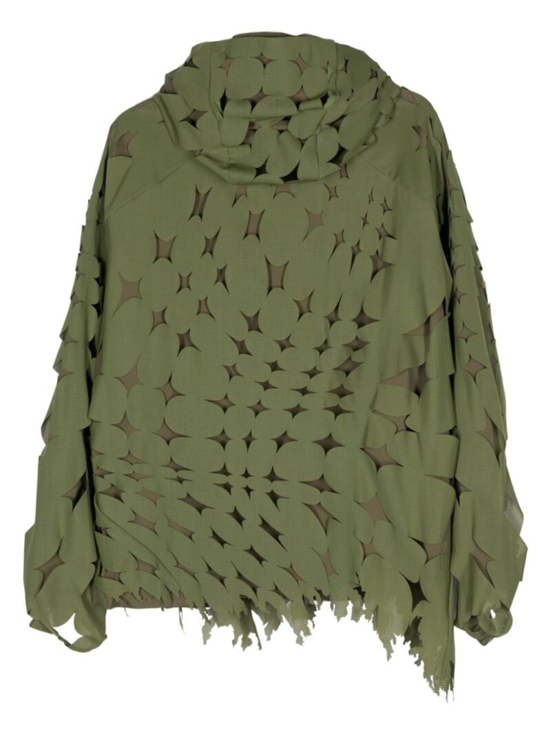 Post Archive Faction  cut-out detail hooded jacket
