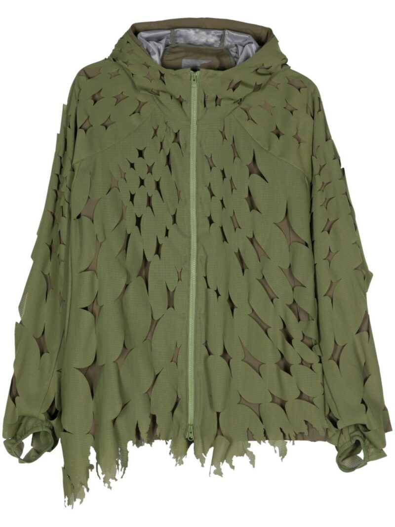 Post Archive Faction  cut-out detail hooded jacket