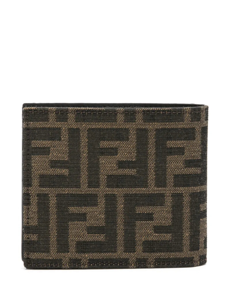 FENDI  FF-jacquard leather wallet
