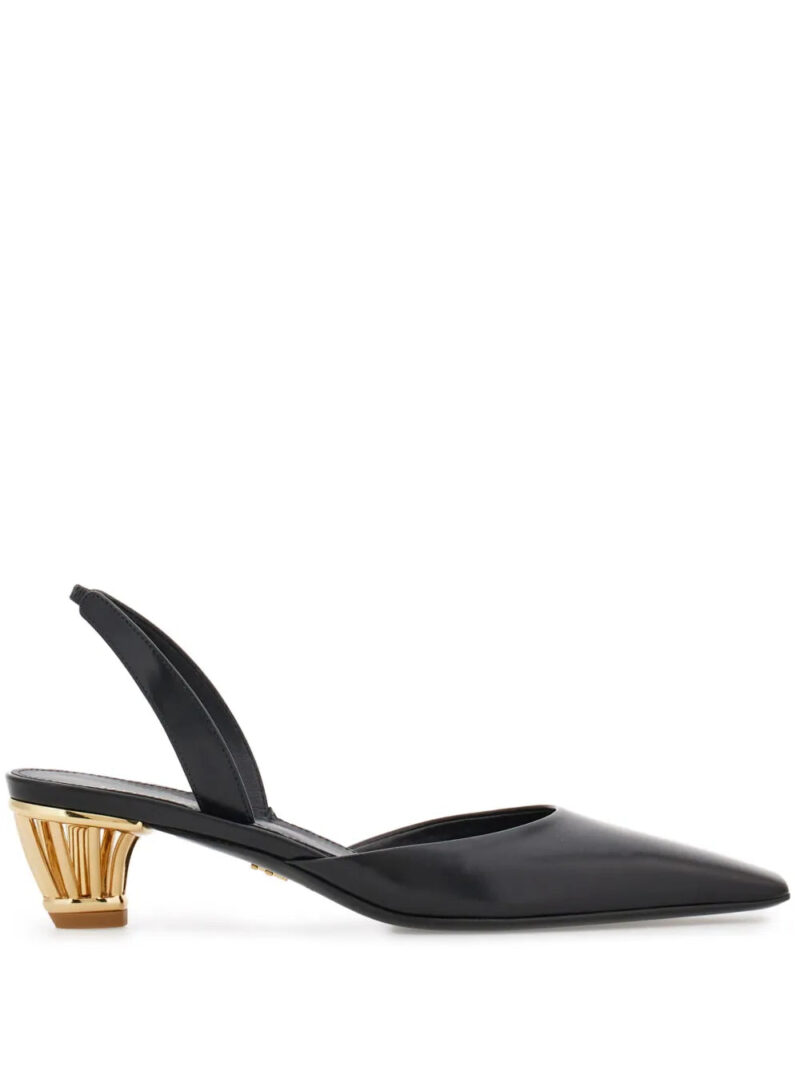 Ferragamo  cage-heel slingback pumps
