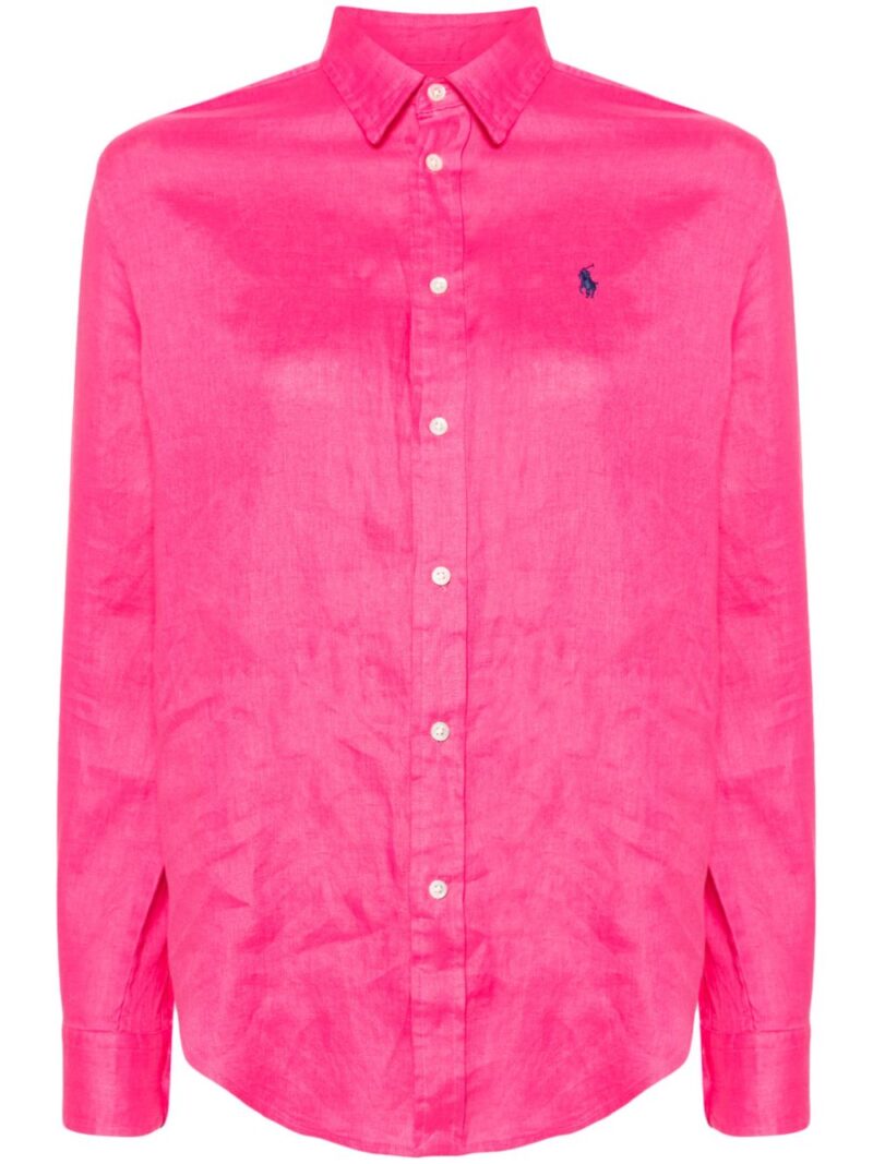 Polo Ralph Lauren  Polo Pony-embroidered linen shirt