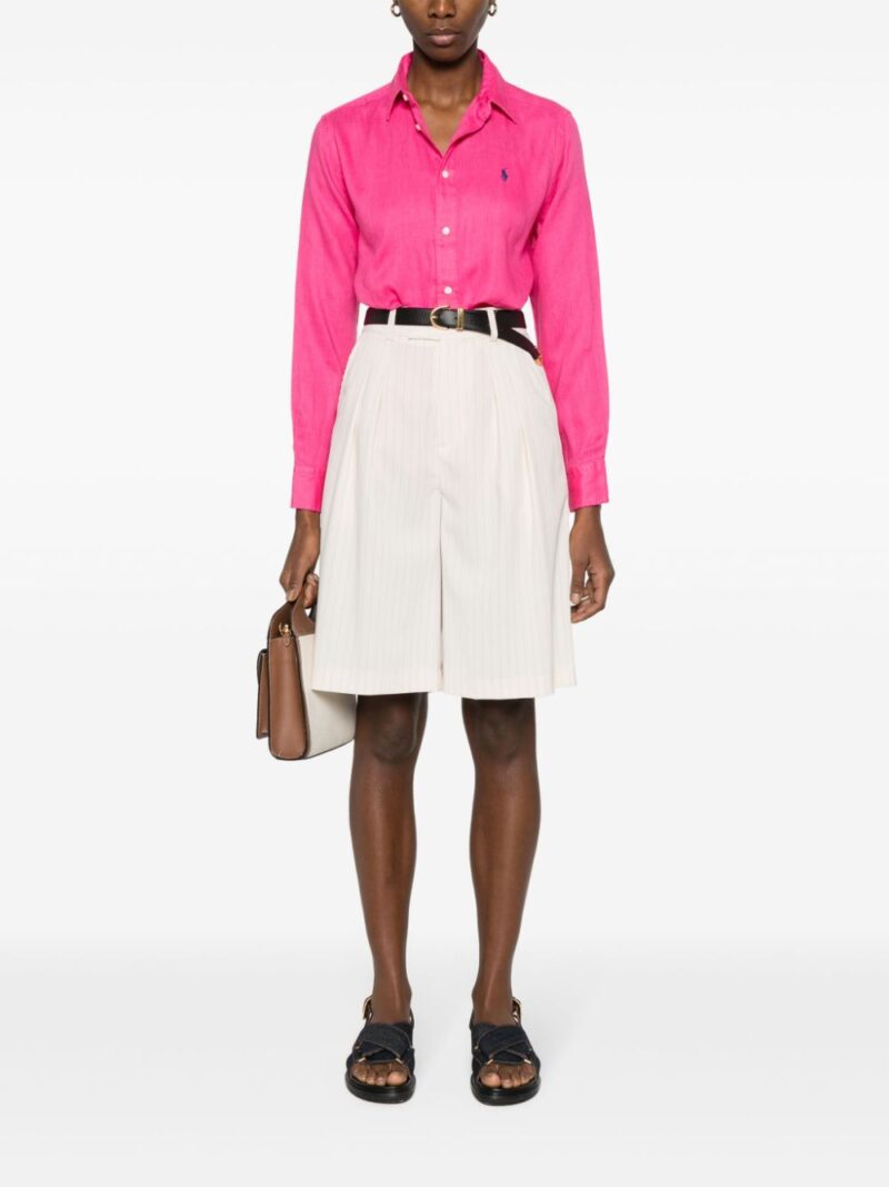 Polo Ralph Lauren  Polo Pony-embroidered linen shirt