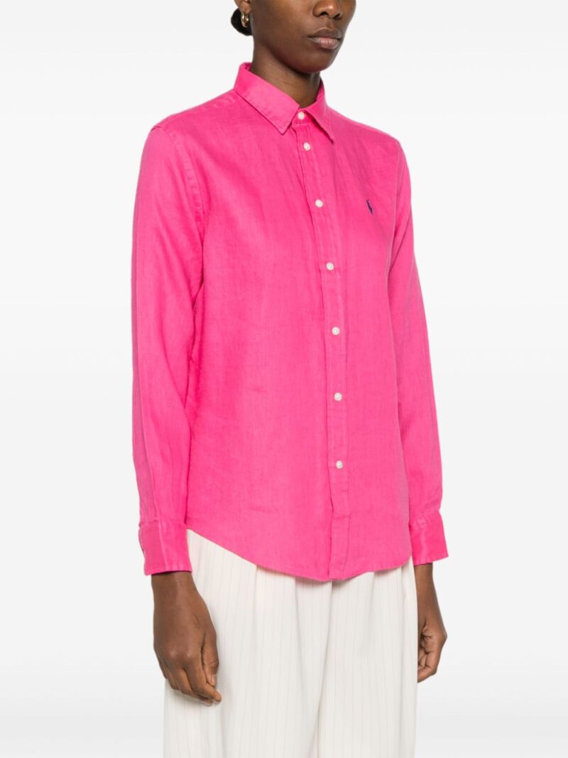Polo Ralph Lauren  Polo Pony-embroidered linen shirt