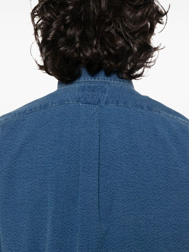 Polo Ralph Lauren  Polo Pony-embroidery seersucker shirt