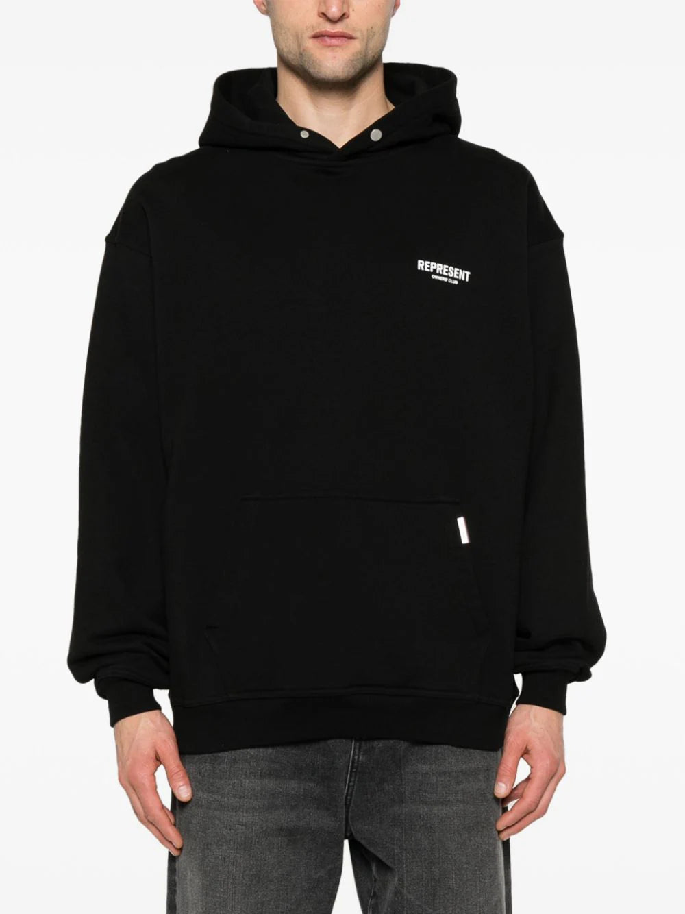 Represent logo-print cotton hoodie - Image 3